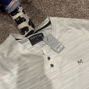 Maven West Light Gray Button Down Shirt